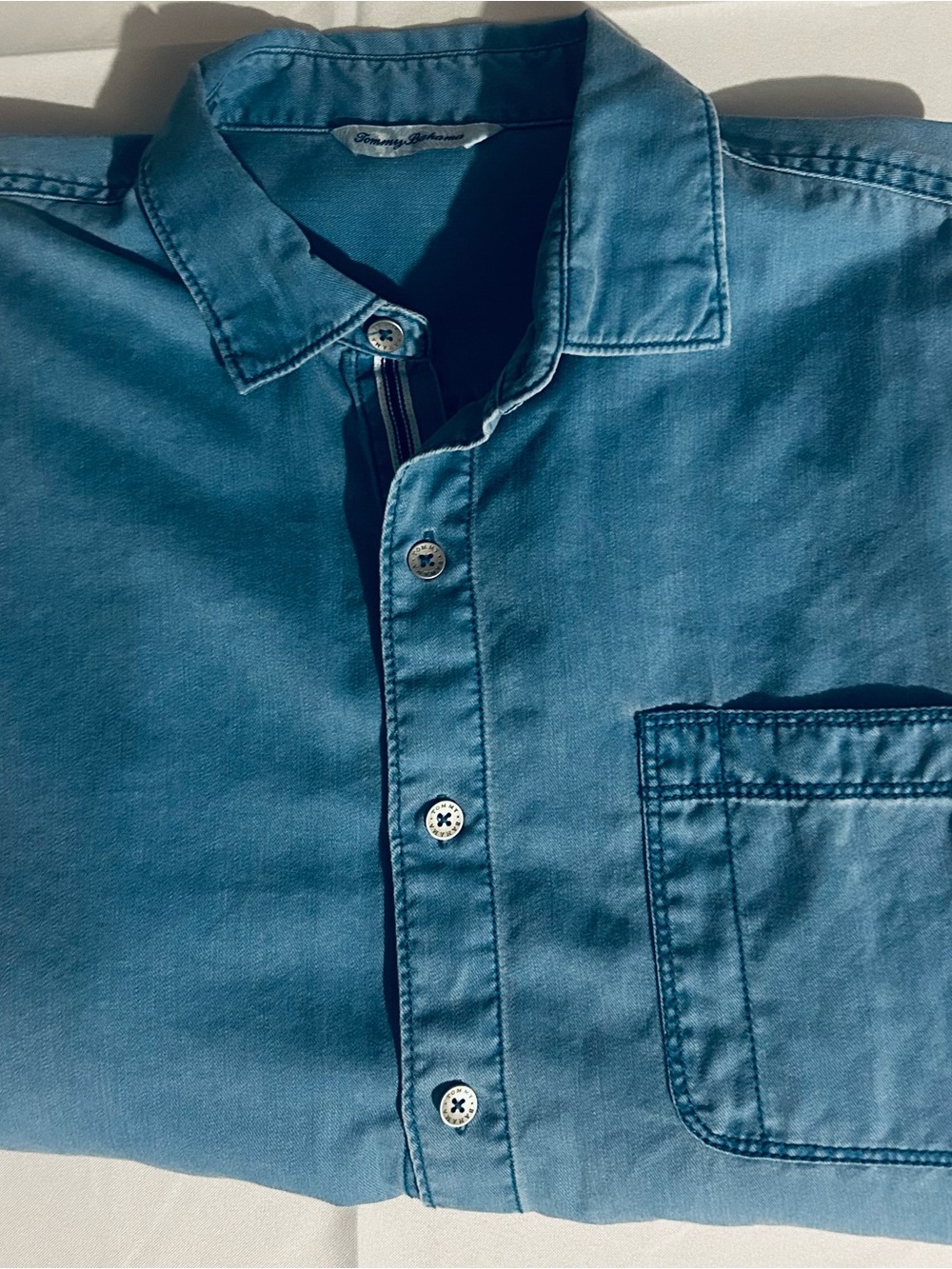 Tommy Bahama Denim Blue Casual Button-Down Shirt